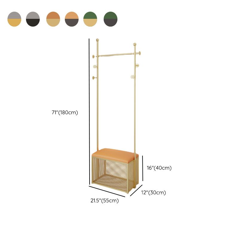 Luxury Coat Rack Metallic Free Standing Hooks Design Coat Rack with Pad Clearhalo 'Entry & Mudroom Furniture' 'furn' 'furn_hall_tree_coat_racks' 'Furniture' 'Hall Trees & Coat Racks' 'hall_tree_coat_racks' 1200x1200_6a5bc97b-abfa-4f6d-a0b5-c9e3d0eec9fe
