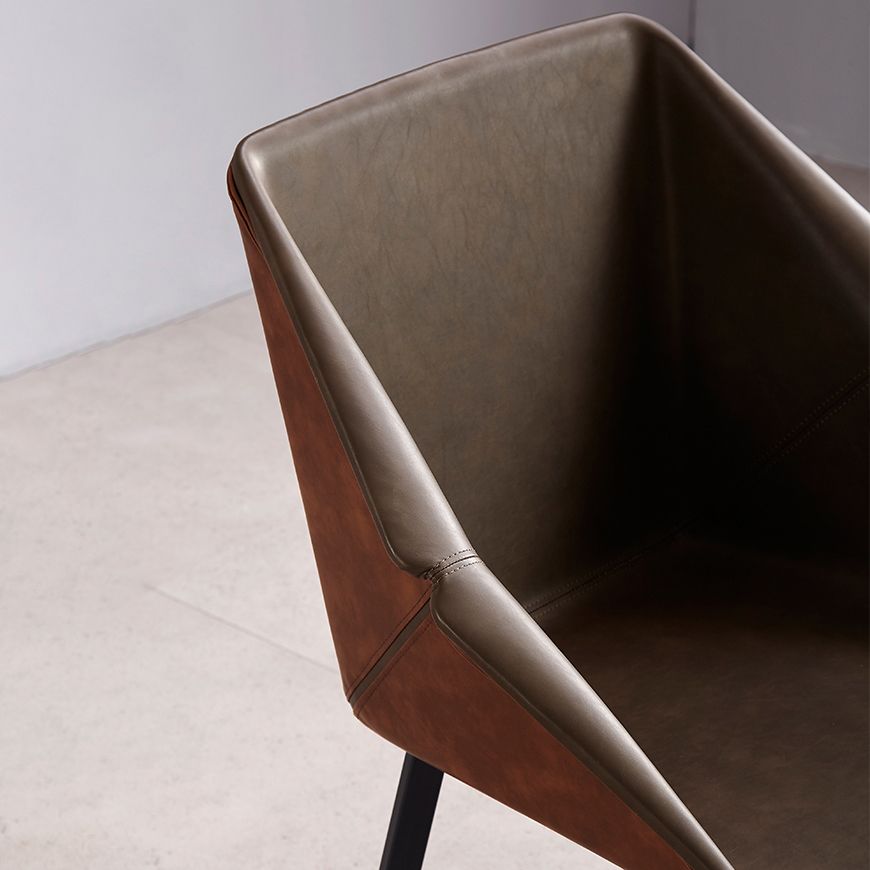 Modern Style Chairs Dining Arm Chair with Metal Legs for Kitchen Clearhalo ' kitchen&dining_furn' 'Dining Chairs' 'Dining Tables & Seating' 'dining_chair' 'furn' 'furn_dining_chair' 'Furniture' 'furniture_dining_chair' 'Kitchen & Dining Furniture' 'kitchen' 1200x1200_6a5c5638-cd23-4f53-afc0-d18af7abd2d4