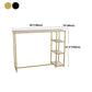 Glam Rectangle Indoor Bar Dining Table Iron Trestle Pedestal Bistro Table with Shelve Clearhalo 'Bar Furniture' 'Bar Tables' 'bar_tables' 'furn' 'furn_bar_tables' 'Furniture' 'furniture_bar_tables' 'Kitchen & Dining Furniture' 'kitchen&dining_furn' 'kitchen' 1200x1200_6a5c798c-15f6-47b2-b894-618e34eb09d6