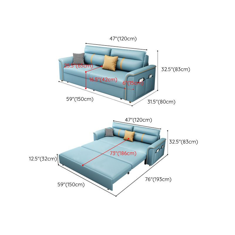 31 "幅のコンテンポラリーソファベッドクッションバックスリーパーソファストレージ付き