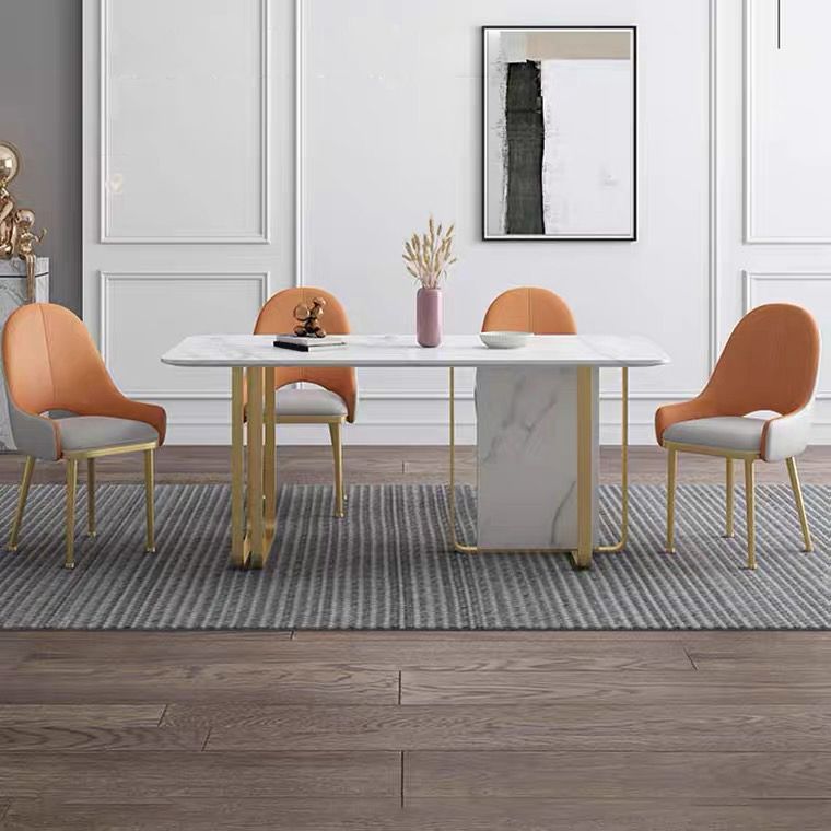 Stone Dining Site Table Traditional Luxury Rectangle Table with Double Pedestal Clearhalo 'Dining Tables & Seating' 'Dining Tables' 'dining_table' 'furn' 'furn_dining_table' 'Furniture' 'furniture_dining_table' 'Kitchen & Dining Furniture' 1200x1200_6a5dfc72-5b55-44d6-984d-7fe0fbc0b30e