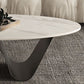 Table basse ovale abstraite en ardoise ou table de bout