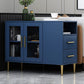 Modern Accent Cabinet with Straight Legs and 2 Drawers and 1/2 Doors