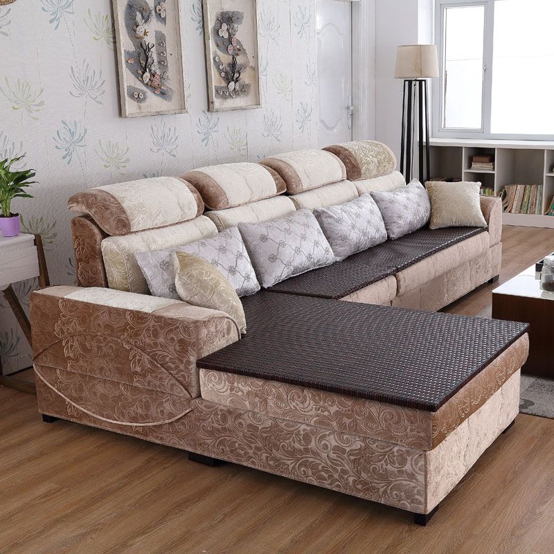 Farmhouse Removable Cushions Sectionals 35.43"High Pillow Top Arm Sofa with Chaise Clearhalo 'furn' 'furn_sectionals' 'Furniture' 'furniture_sectionals' 'Living Room Furniture' 'Sectionals' 1200x1200_6a6370b5-2fe3-4867-8e19-1f425c684ef3