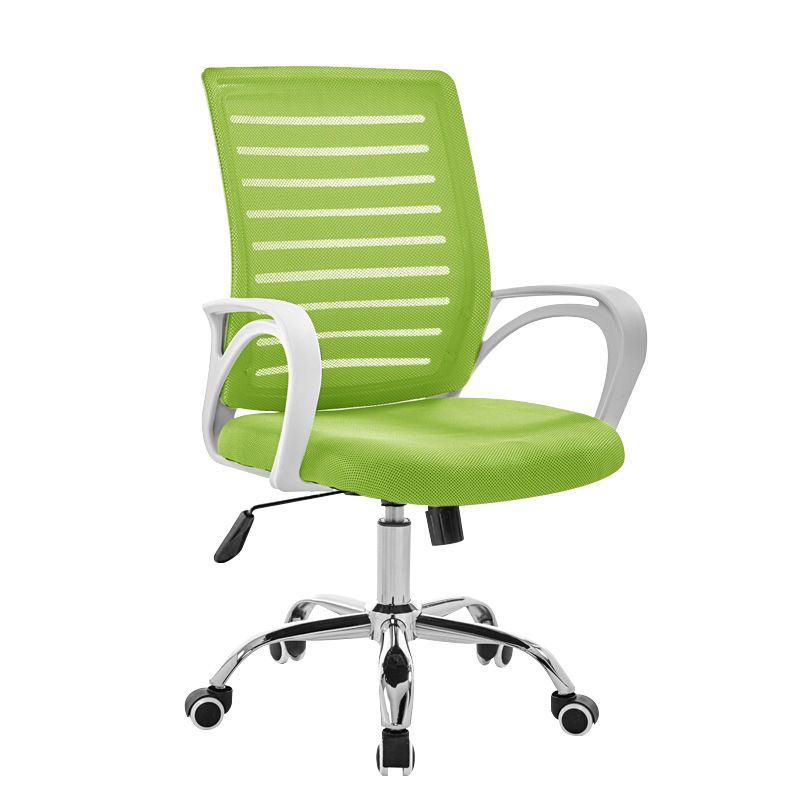 Fauteuil de conférence contemporain à dossier moyen en microfibre, chaise de bureau