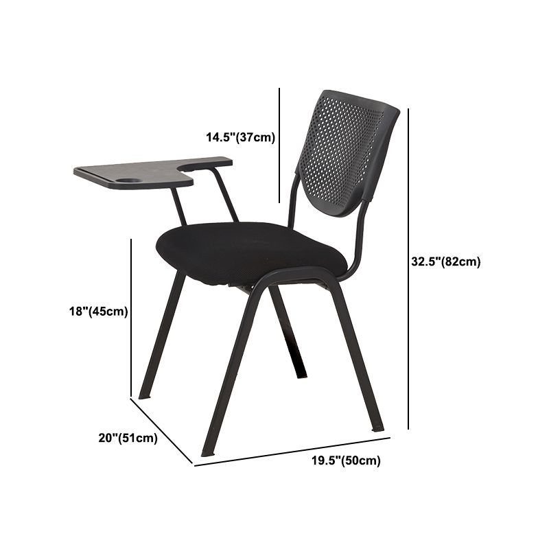 Armless Mid Back Vinyl Office Chair Modern Black Back Conference Chair Clearhalo 'furn' 'furn_office_chair' 'Furniture' 'Office Chairs' 'Office Furniture' 'office_chair' 1200x1200_6a65755e-91ca-435b-8c64-c05d245df499