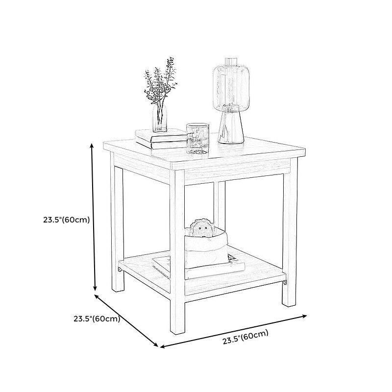 Tavolino di stoccaggio in legno moderno a 4 gambe tavolino per soggiorno