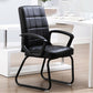 Chrome Frame Modern Desk Chair with Arms Faux Leather Task Chair with Metal Legs