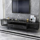 Console porta TV Glam per supporti di memorizzazione a giorno, con cassetto