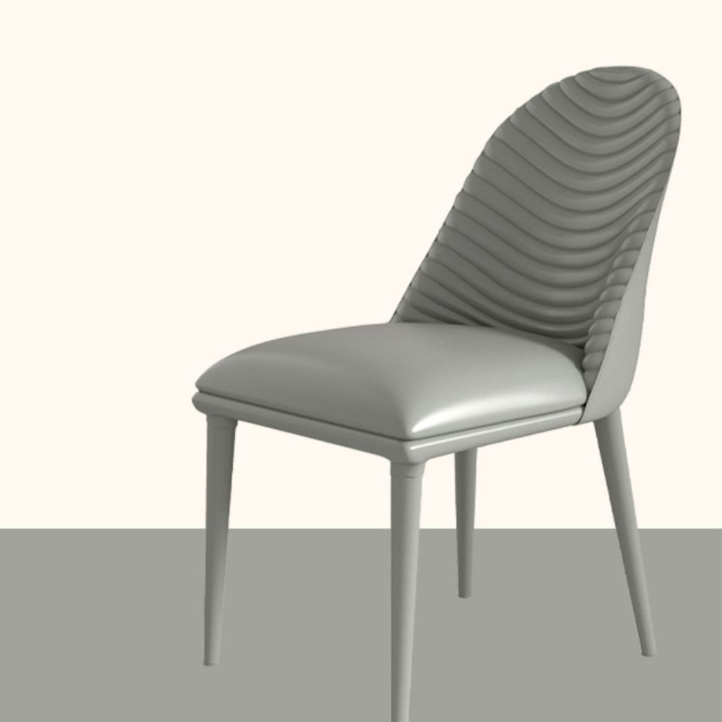 Contemporary Armless Solid Back Chairs Leather Dining Chair for Home Clearhalo 'Dining Chairs' 'Dining Tables & Seating' 'dining_chair' 'furn' 'furn_dining_chair' 'Furniture' 'Kitchen & Dining Furniture' 1200x1200_6a684310-9169-4264-8bca-e40c0dc3f042