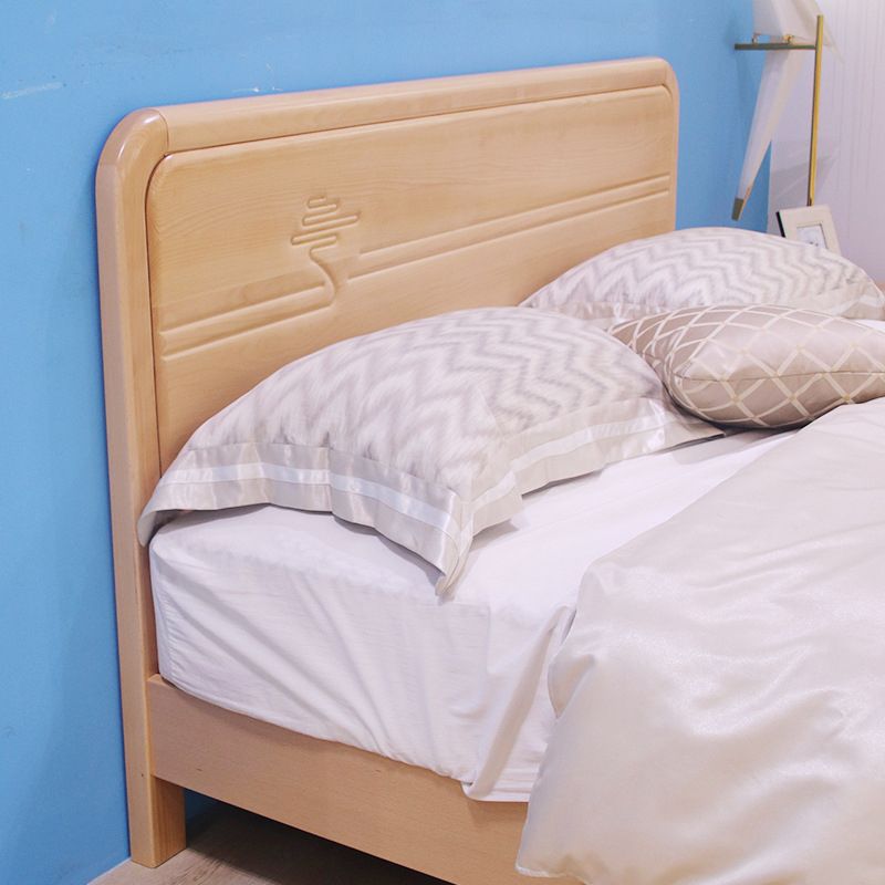 Letto standard naturale rettangolare letto moderno di faggio moderno di mid-secolo