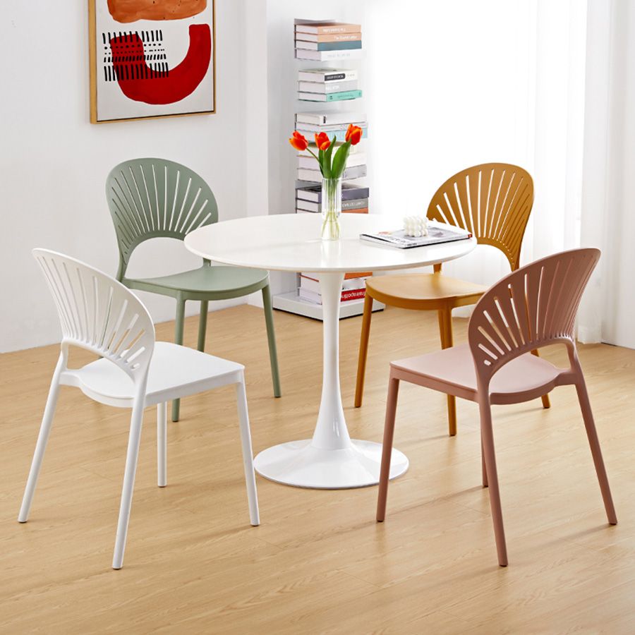 Scandinavian Plastic Dining Armless Chair Kitchen and Dining Room Side Chairs Clearhalo ' kitchen&dining_furn' 'Dining Chairs' 'Dining Tables & Seating' 'dining_chair' 'furn' 'furn_dining_chair' 'Furniture' 'furniture_dining_chair' 'Kitchen & Dining Furniture' 'kitchen' 1200x1200_6a68ca43-52db-4b60-9884-3abd306ca426
