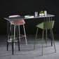 Scandinavian Metal Plastic Counter Stools Low Back Bar Stool with Footrest