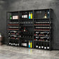Metal Floor Bottle Wine Rack Contemporary Black Wine Holder Rack with Shelves Clearhalo 'furn' 'furn_wine_racks' 'Furniture' 'Kitchen & Dining Furniture' 'Wine Racks' 'wine_racks' 1200x1200_6a6a168e-4121-4b58-9e6e-d332a7a50b50