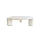 Mesa redonda de madera de estilo moderno con mesa de centro con base de 3 patas