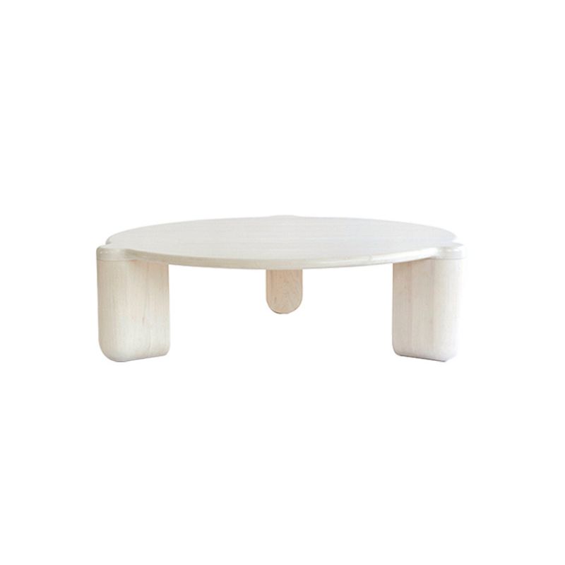 Mesa redonda de madera de estilo moderno con mesa de centro con base de 3 patas