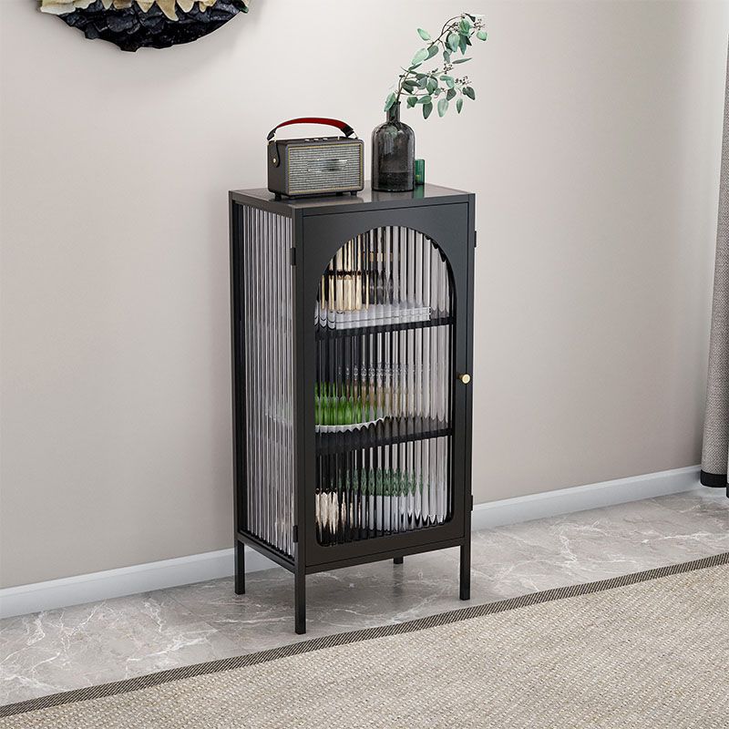 19.5 "L metalen dressoir met glazen deur moderne indoor dinerserver met kast