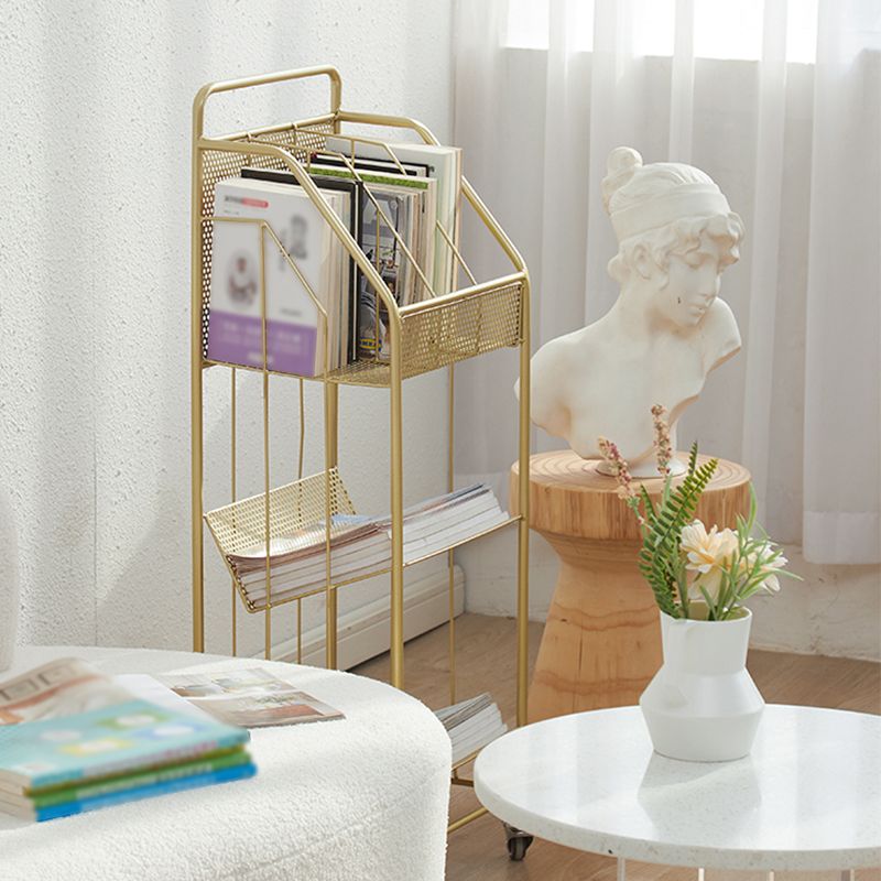 3-Shelf Metal Etagere Bookcase Contemporary Book Shelf,39''H x 11''W Clearhalo 'Bookcases' 'furn' 'furn_bookcases' 'Furniture' 'furniture_bookcases' 'kitchen' 'kitchen_bookcases' 'Living Room Furniture' 'Office Furniture' 1200x1200_6a6ee597-d19f-4395-bd9f-52811f0d5b2b