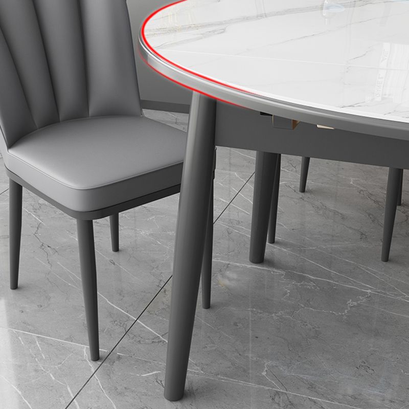 Modern Sintered Stone Dining Table Round Table with 4 Legs for Home Use Clearhalo ' dining_table' 'Dining Tables & Seating' 'Dining Tables' 'furn' 'furn_dining_table' 'Furniture' 'furniture_dining_table' 'Kitchen & Dining Furniture' 'kitchen&dining_furn' 'kitchen' 'kitchen_dining_table' 1200x1200_6a6f900a-2657-4a12-a02b-991b4e812f5c