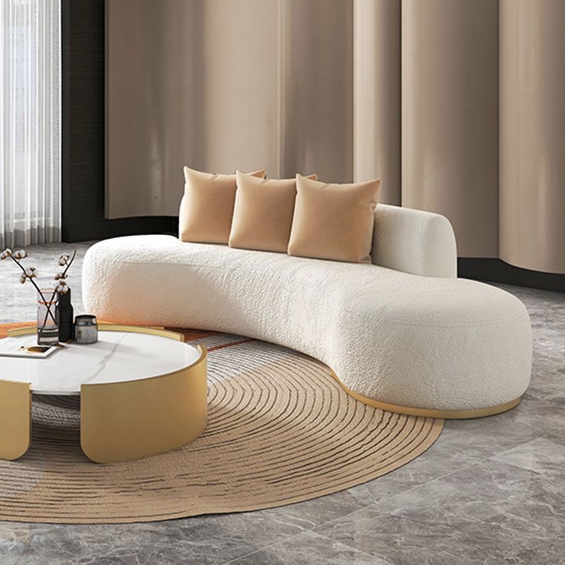 Sofá de tela moderno de 1/2/3/3/4-plaza de tela moderno en blanco en blanco