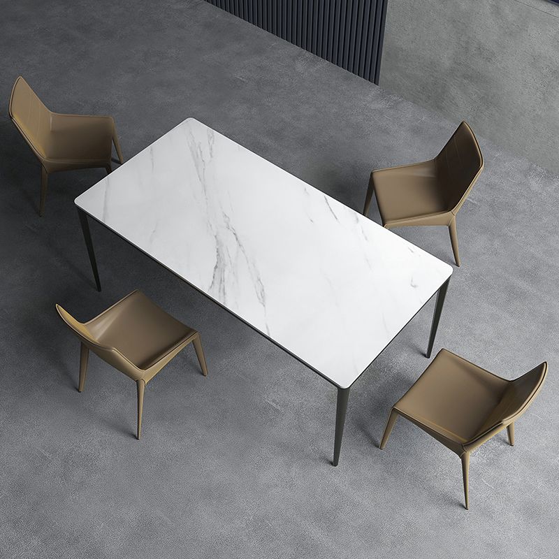 Faux Leather Contemporary Dining Room Chair Matte Finish Solid Back Dining Chair Clearhalo ' kitchen&dining_furn' 'Dining Chairs' 'Dining Tables & Seating' 'dining_chair' 'furn' 'furn_dining_chair' 'Furniture' 'furniture_dining_chair' 'Kitchen & Dining Furniture' 'kitchen' 1200x1200_6a71ed21-e984-4dc5-9bec-b4817ad6c7e1