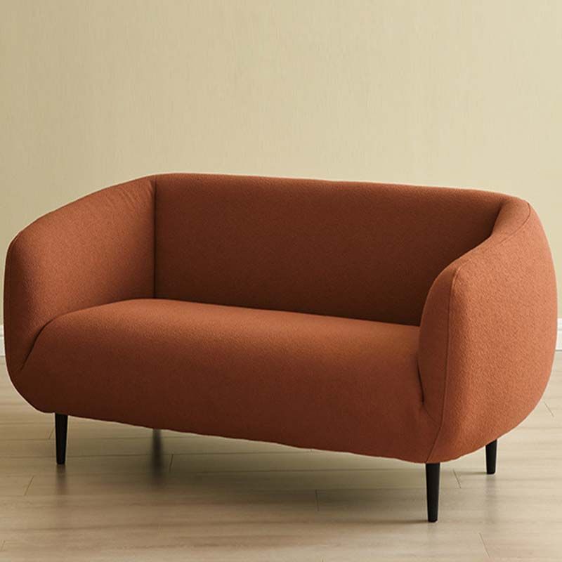 Contemporary Wool Standard Sofa with Tight Back and Tuxedo Arm