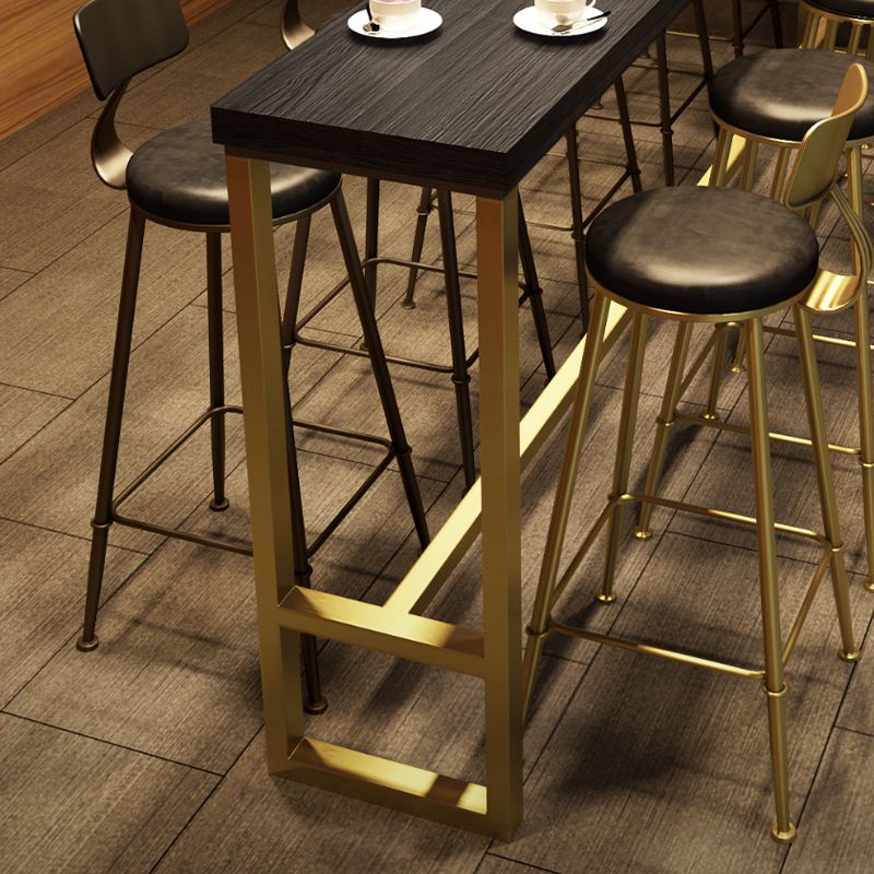 Glam Rechteck Counterhöhe Tisch Massivholzstange Esstisch