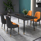 Black Rectangle Dining Table Set 1/2/5/7 Pieces Stone and Metal Dinette Set Clearhalo 'Dining Room Sets' 'Dining Tables & Seating' 'dining_room_set' 'furn' 'furn_dining_room_set' 'Furniture' 'Kitchen & Dining Furniture' 1200x1200_6a731a93-99c0-4695-a55d-c4b5e2b68ca7