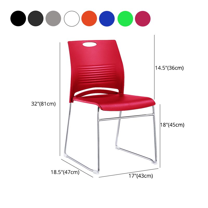 Low Back Office Chair Plastic/Fabric Upholstery Task Chair with Stainless Steel Legs Clearhalo 'furn' 'furn_office_chair' 'Furniture' 'Office Chairs' 'Office Furniture' 'office_chair' 1200x1200_6a732e10-178e-4b0b-ac5d-f43a45e362a9
