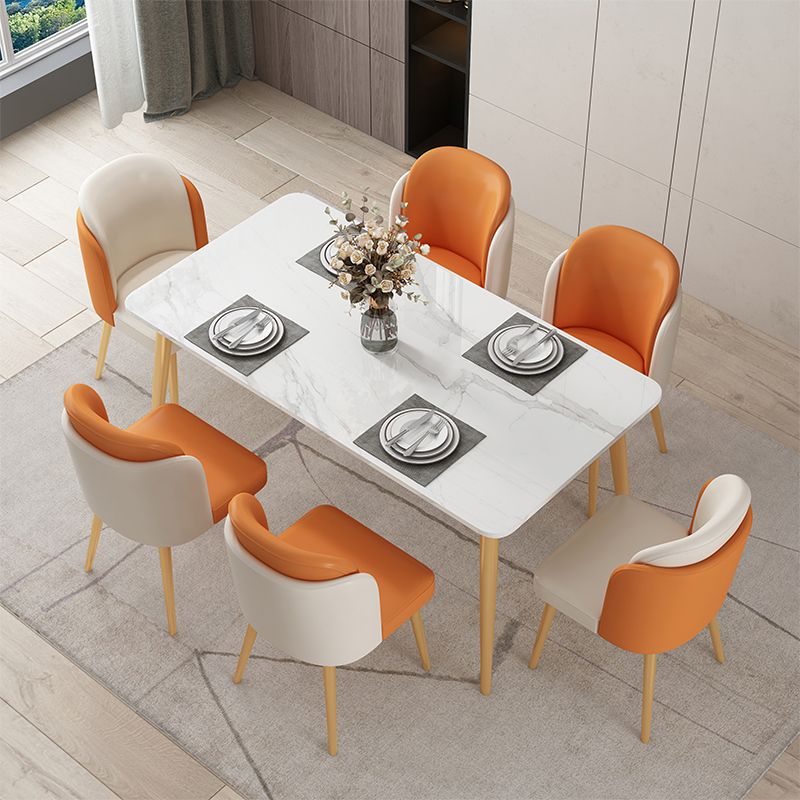 Luxury 1/2/5/7 Pieces Dining Set with Sintered Stone White Table Dining Furniture Set Clearhalo 'Dining Room Sets' 'Dining Tables & Seating' 'dining_room_set' 'furn' 'furn_dining_room_set' 'Furniture' 'furniture_dining_room_set' 'Kitchen & Dining Furniture' 'kitchen&dining_furn' 'kitchen' 1200x1200_6a74b4ef-6259-4c31-b7c2-5025f2c4fcb5