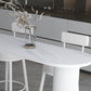 Industrial Iron Bar Dining Table with Stone Top Indoor Bistro Table Fixed Table Clearhalo 'Bar Furniture' 'Bar Tables' 'bar_tables' 'furn' 'furn_bar_tables' 'Furniture' 'furniture_bar_tables' 'Kitchen & Dining Furniture' 1200x1200_6a76033d-95d8-4441-8963-1ebadc53882f