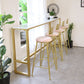 Rectangular Bar Height Table Gold Legs and Metal Base Bar Table for Patio Use Clearhalo 'Bar Furniture' 'Bar Tables' 'bar_tables' 'furn' 'furn_bar_tables' 'Furniture' 'Kitchen & Dining Furniture' 1200x1200_6a765e53-2823-4621-93e3-8a3f936ee753