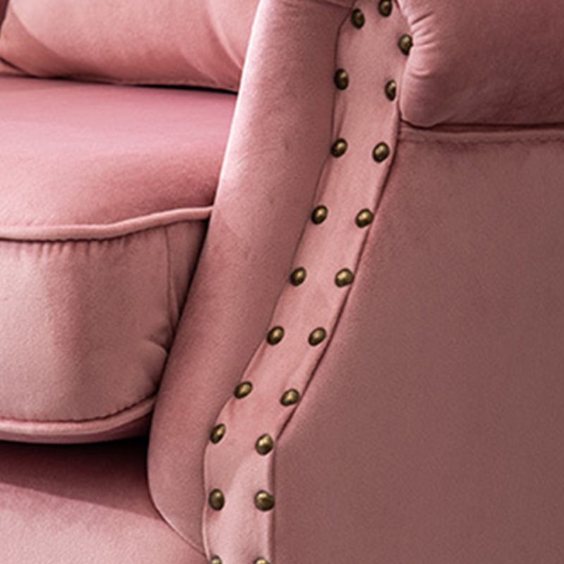 Modern 29.5"Wide Rolled Arms Nailhead Trim Single Sofa Chair with Sewn Pillow Back Clearhalo 'Accent Chairs' 'accent_chairs' 'Chairs & Seating' 'furn' 'furn_accent_chairs' 'Furniture' 'furniture_accent_chairs' 'Living Room Furniture' 1200x1200_6a76c096-b6e6-4d53-a020-efbb2bac4145