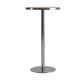 Contemporary Bar Dining Table Steel Bar Height Cocktail Table with Pedestal Base in Silver Clearhalo 'Bar Furniture' 'Bar Tables' 'bar_tables' 'furn' 'furn_bar_tables' 'Furniture' 'furniture_bar_tables' 'Kitchen & Dining Furniture' 'kitchen&dining_furn' 'kitchen' 1200x1200_6a76ca60-f507-4bba-bdc5-3f30aa984314
