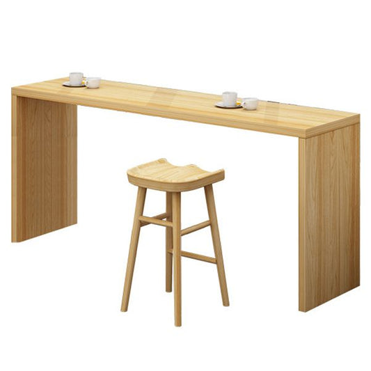 Pine Wood Bar Table Traditional Luxury Rectangle Bar Table with Sled Base Clearhalo 'Bar Furniture' 'Bar Tables' 'bar_tables' 'furn' 'furn_bar_tables' 'Furniture' 'furniture_bar_tables' 'Kitchen & Dining Furniture' 1200x1200_6a76dc5a-3d4a-45af-bcf2-8588f75ef55e