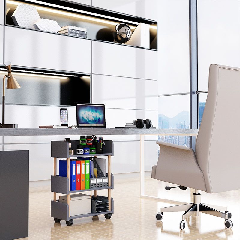 3-Shelf Manufactured Wood Etagere Bookshelf with Caster Wheels Clearhalo 'Bookcases' 'furn' 'furn_bookcases' 'Furniture' 'furniture_bookcases' 'kitchen' 'kitchen_bookcases' 'Living Room Furniture' 'Office Furniture' 1200x1200_6a77dd27-6d02-4c27-9bd4-b9f15a3c513a