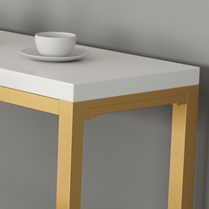 Glam Indoor Bar Dining Table Rectangle Bar Stool Table with Iron Base Clearhalo 'Bar Furniture' 'Bar Tables' 'bar_tables' 'furn' 'furn_bar_tables' 'Furniture' 'Kitchen & Dining Furniture' 1200x1200_6a781e6b-5c44-4af3-a1cf-edb3ddeb99e3