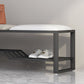 Modern Style Entryway Bench Cushioned Rectangle Metal Seating Bench Clearhalo 'Benches' 'Chairs & Seating' 'furn' 'furn_benches' 'Furniture' 'Living Room Furniture' 1200x1200_6a7825f4-3868-4d56-aebe-1a43c6fd4ba0