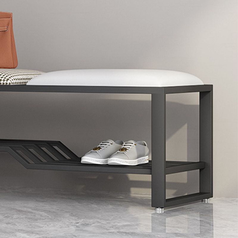 Modern Style Entryway Bench Cushioned Rectangle Metal Seating Bench Clearhalo 'Benches' 'Chairs & Seating' 'furn' 'furn_benches' 'Furniture' 'Living Room Furniture' 1200x1200_6a7825f4-3868-4d56-aebe-1a43c6fd4ba0