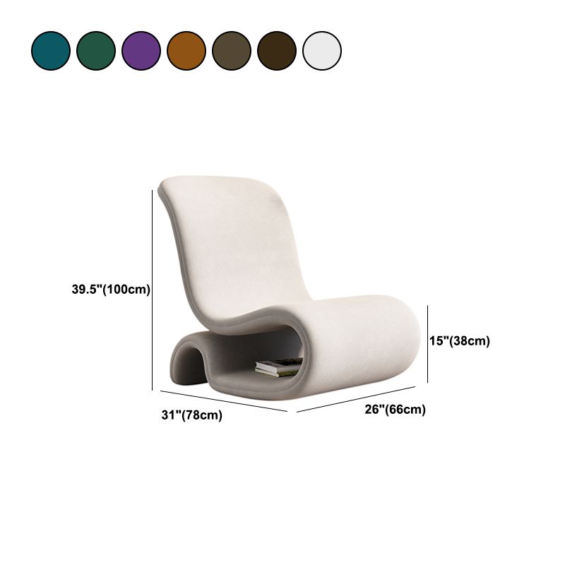 Silla sin esponja de terciopelo de 26 "de ancho contemporáneo