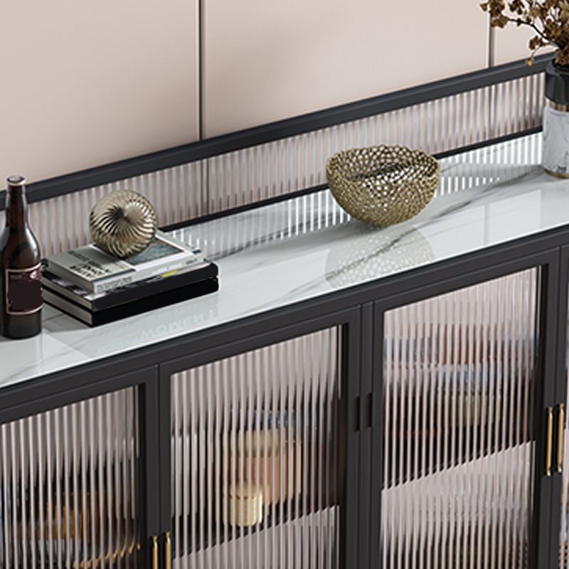 Rettangole Sideboard Home Scheda di lusso Sinterizzato Sinterizzazione Sideboard Abbazzinamento con porta di vetro