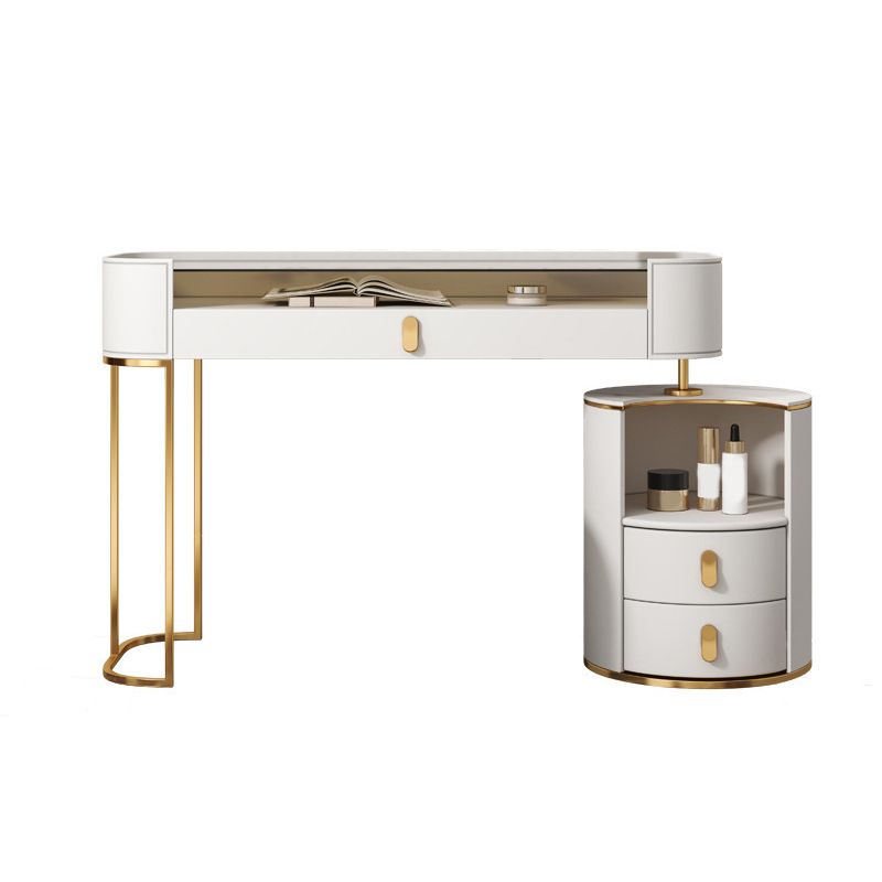 Contemporaneo a 3 cassetti tavolo da toeletta da toeletta per vetro Top -trucco Vanity scrivania