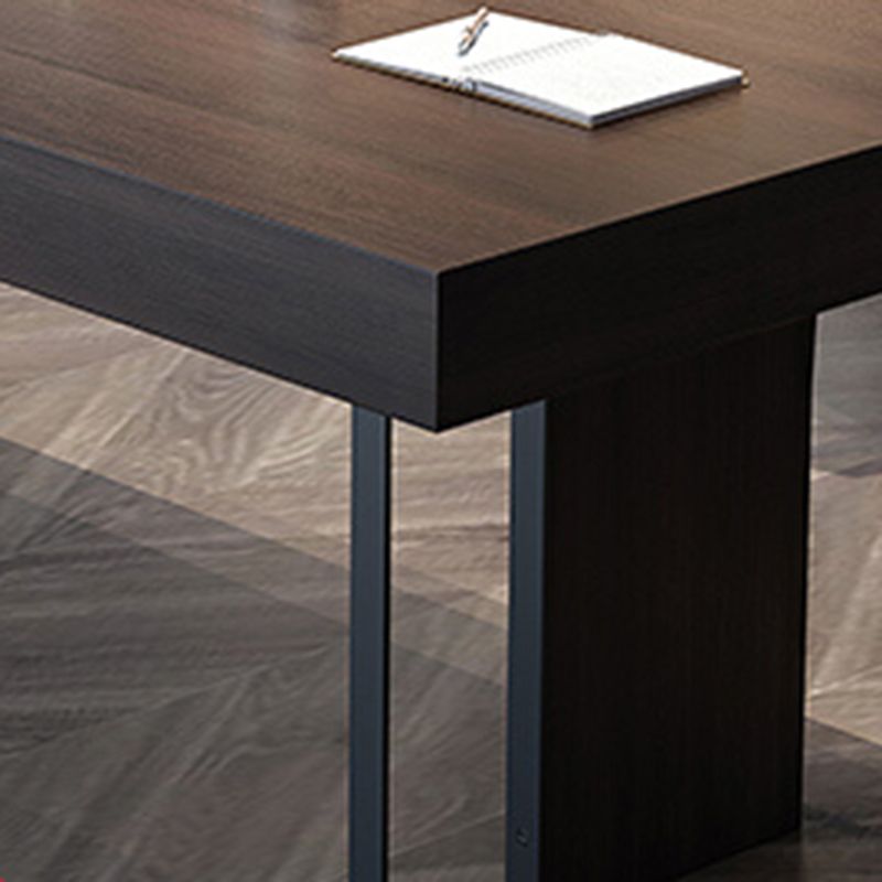 Contemporary Solid Wood Office Desk Study Rectangular Writing Desk with Drawer