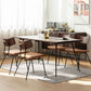 Industrial Style Wood Top Dining Set with 4 Black Metallic Legs for Dining Furniture Clearhalo 'Dining Room Sets' 'Dining Tables & Seating' 'dining_room_set' 'Furniture' 'furniture_dining_room_set' 'Kitchen & Dining Furniture' 'kitchen&dining_furn' 'kitchen' 1200x1200_6a80de43-f3a7-459d-a979-8907ba432191