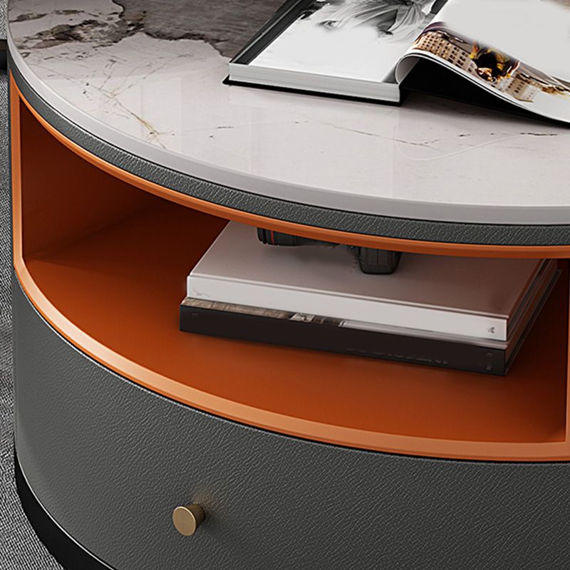 Round Coffee Table Set Frame Nesting Coffee Table Set with 2 Drawers Clearhalo 'Coffee & Accent Tables' 'Coffee Tables' 'coffee_tables' 'furn' 'furn_coffee_tables' 'Furniture' 'Living Room Furniture' 1200x1200_6a82af55-cd40-4a06-8d35-59292f7002c7