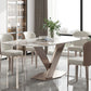 Rectangle Sintered Stone Dining Table Modern Metal Pedestal Base Table for Restaurant Clearhalo ' dining_table' 'Dining Tables & Seating' 'Dining Tables' 'furn' 'furn_dining_table' 'Furniture' 'furniture_dining_table' 'Kitchen & Dining Furniture' 'kitchen&dining_furn' 'kitchen' 'kitchen_dining_table' 1200x1200_6a82e355-122e-4a38-812e-4294fde77439