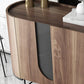 Wood Buffet Table Contemporary Style Side Board with Cabinets Clearhalo 'buffet_sideboard' 'Buffets & Sideboards' 'furn' 'furn_buffet_sideboard' 'Furniture' 'Kitchen & Dining Furniture' 1200x1200_6a83240f-70a0-4afc-bb7a-040474fb5085