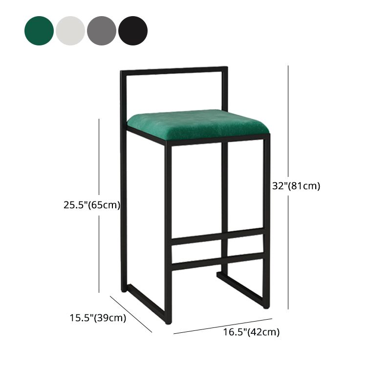 Nordic Style Velvet Upholstered Barstool Sleigh Base Bar Stool Clearhalo 'Bar Furniture' 'Bar Stools' 'bar_stools' 'furn' 'furn_bar_stools' 'furniture_bar_stools' 'Kitchen & Dining Furniture' 'kitchen&dining_furn' 'kitchen' 'kitchen_furn' Furniture' 1200x1200_6a839ecb-25f9-4e22-a000-c396e3f5a9b5