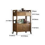 Server per case per case da pranzo in legno fabbricato marrone con porta