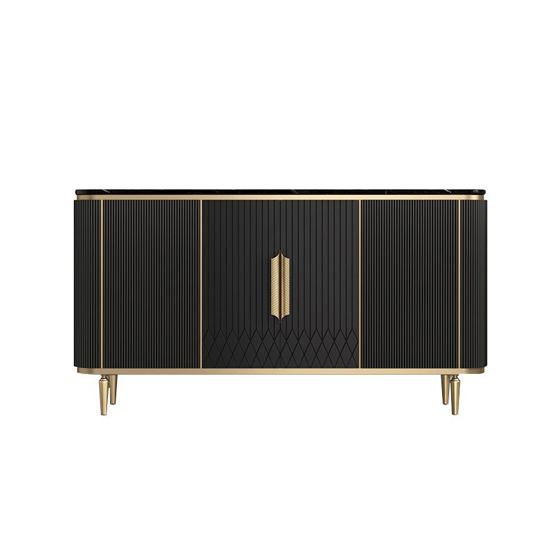 Mesa del aparador de almacenamiento de mármol de lado Glam Sideboard con puertas para el comedor